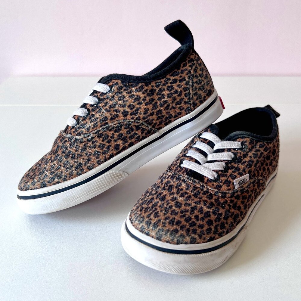 VANS Toddler Sz. 9.5 Slip On Leopard Print Canvas shoes